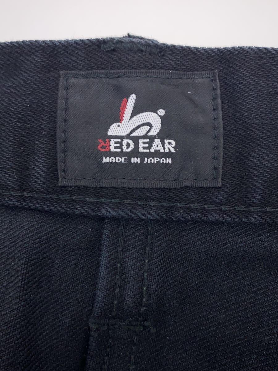RED EAR◆ストレートパンツ/L/コットン/ブラック/レッドイヤー_画像4