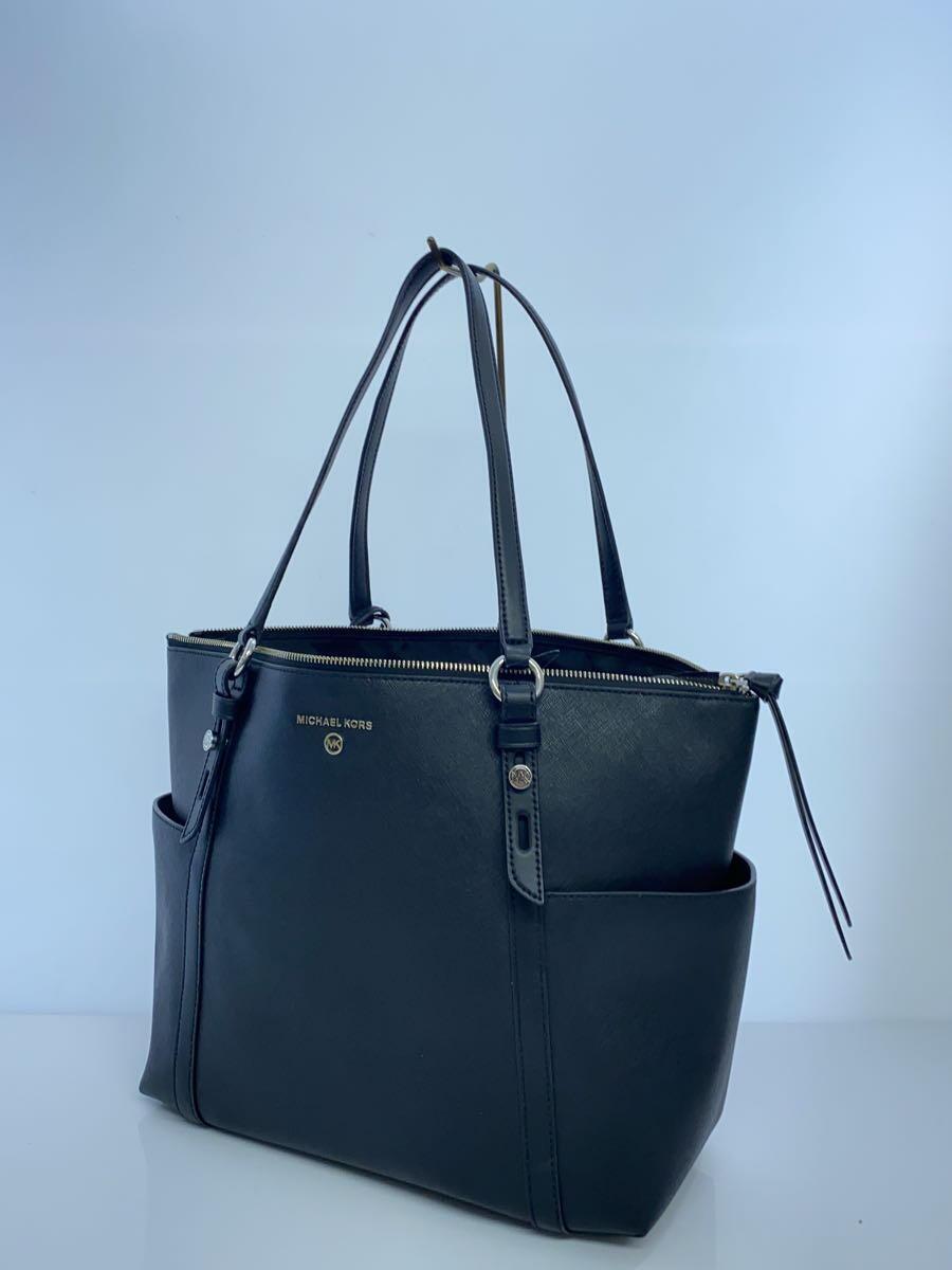 MICHAEL KORS◆トートバッグ/レザー/BLK/30T0SNXT3L_画像2