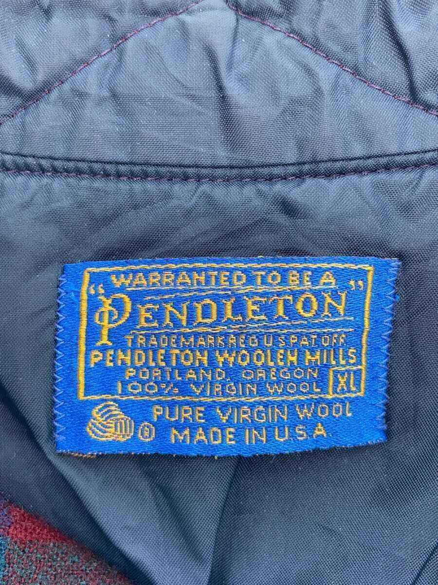 PENDLETON◆ネルシャツ/XL/ウール/マルチカラー/チェック_画像3