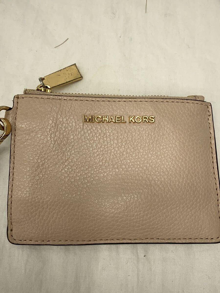 MICHAEL KORS◆カードケース/レザー/PNK/無地/レディース/32T7GM9P0L_画像3