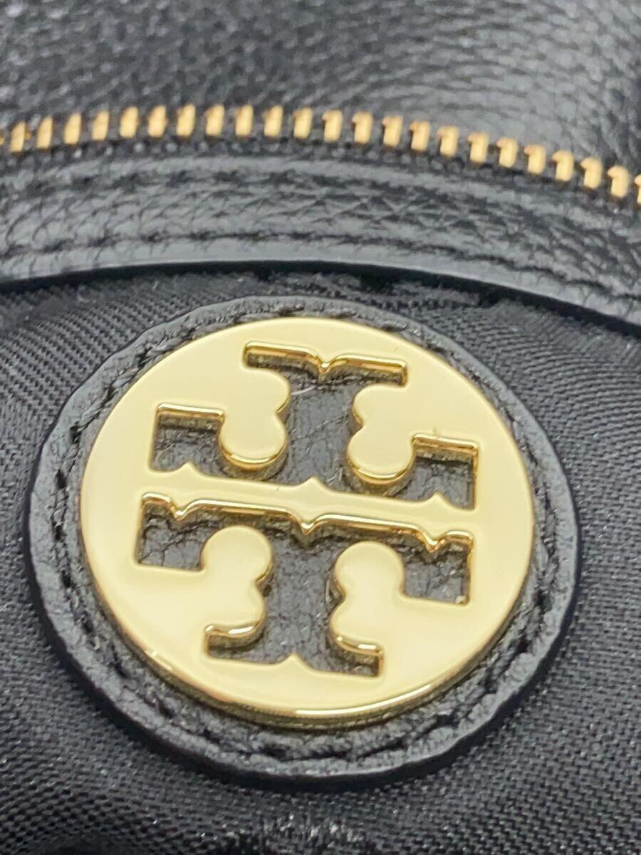 TORY BURCH◆トートバッグ/レザー/BLK/無地/HLI001_画像5