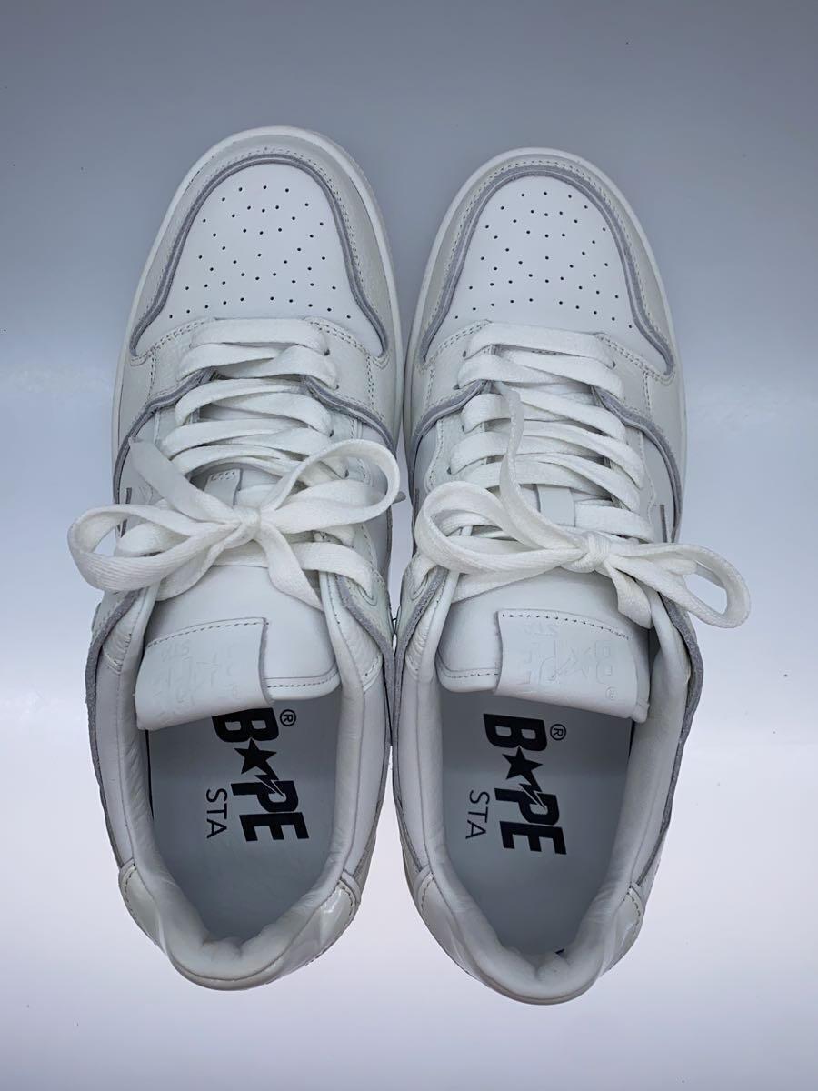 BAPE STA!◆ベイプスタ/ローカットスニーカー/27.5cm/WHT/OZXSHMX91010J_画像3