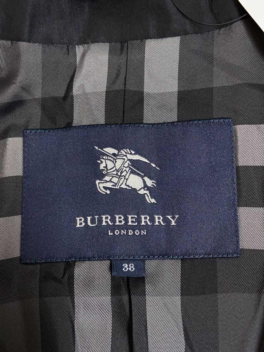 BURBERRY LONDON◆トレンチコート/38/ポリエステル/BLK/無地/B1A18-504-09_画像3