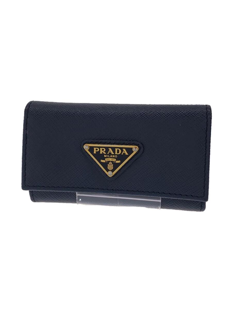 PRADA◆キーケース/レザー/BLU/レディース/サフィアーノ/6連_画像1