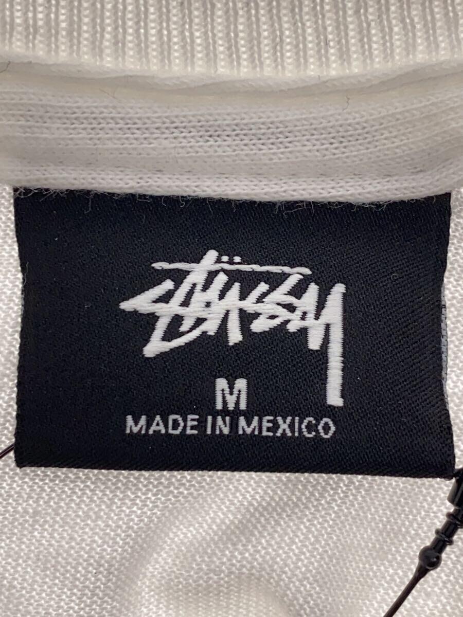 STUSSY◆Tシャツ/M/コットン/WHT_画像3