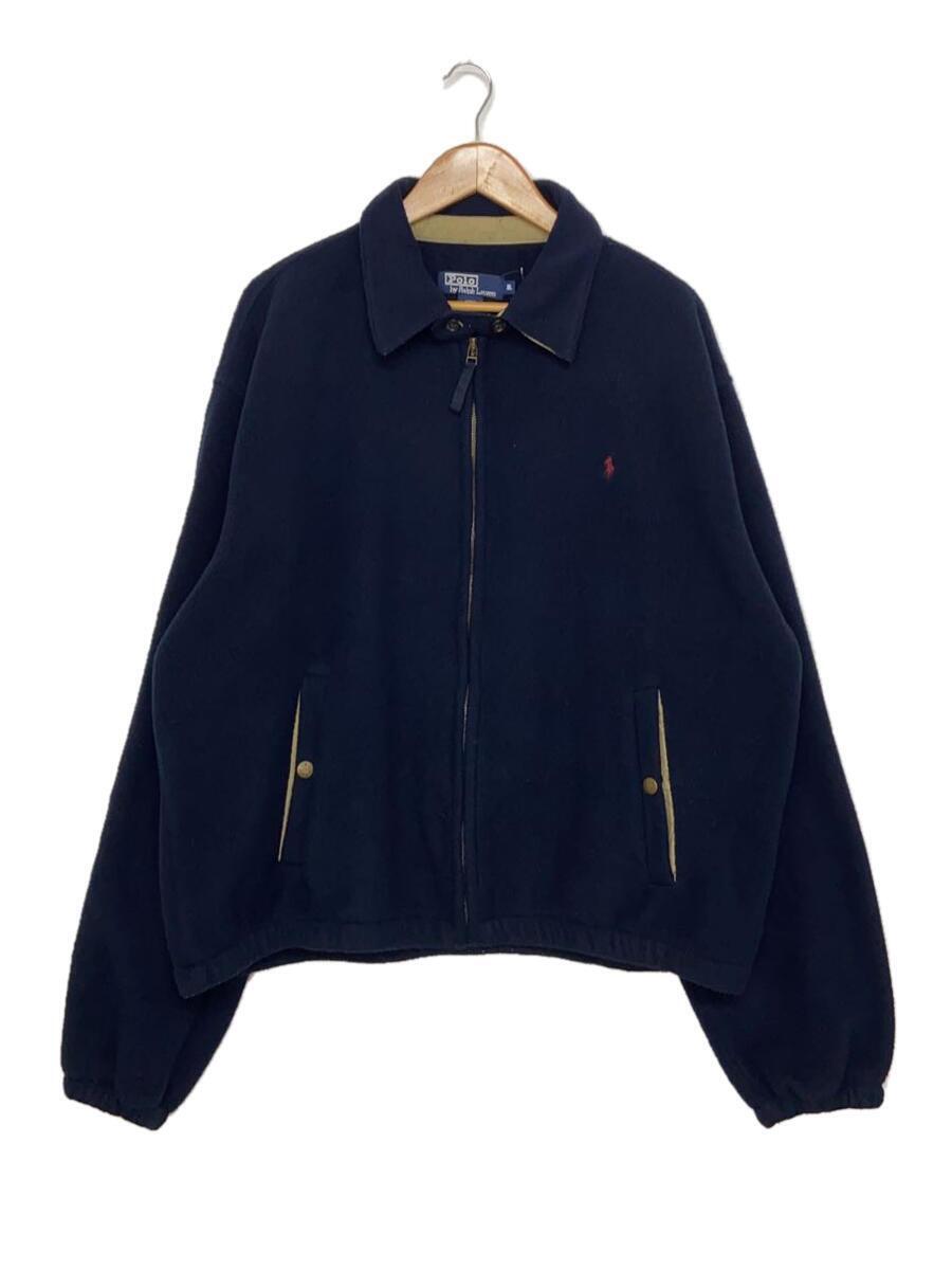 POLO RALPH LAUREN◆フリースジャケット/XL/ポリエステル/NVY_画像1