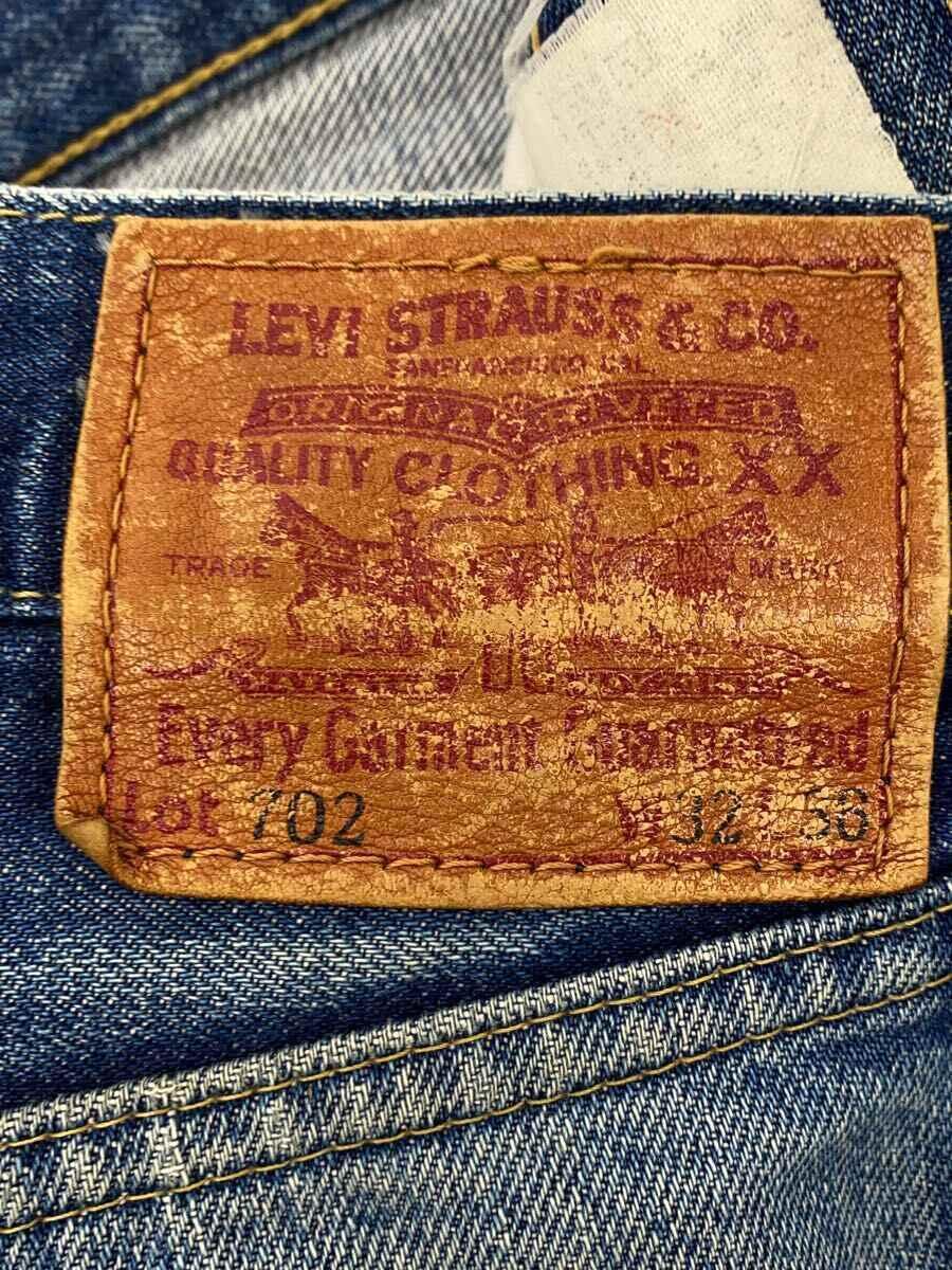 Levi’s◆ストレートパンツ/32/ナイロン/IDG/702-XX/復刻/BIG E/赤耳_画像4