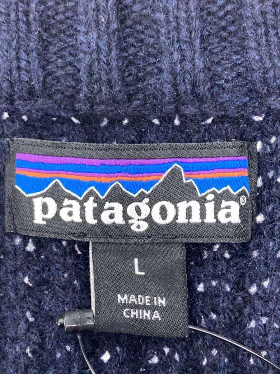 patagonia◆セーター(厚手)/L/ウール/NVY/無地/50825FA19_画像3