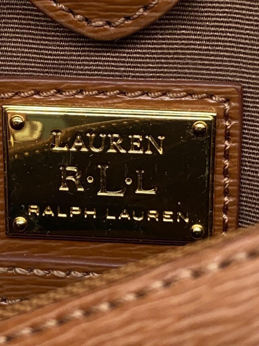 LAUREN RALPH LAUREN◆トートバッグ/レザー/BRW_画像5