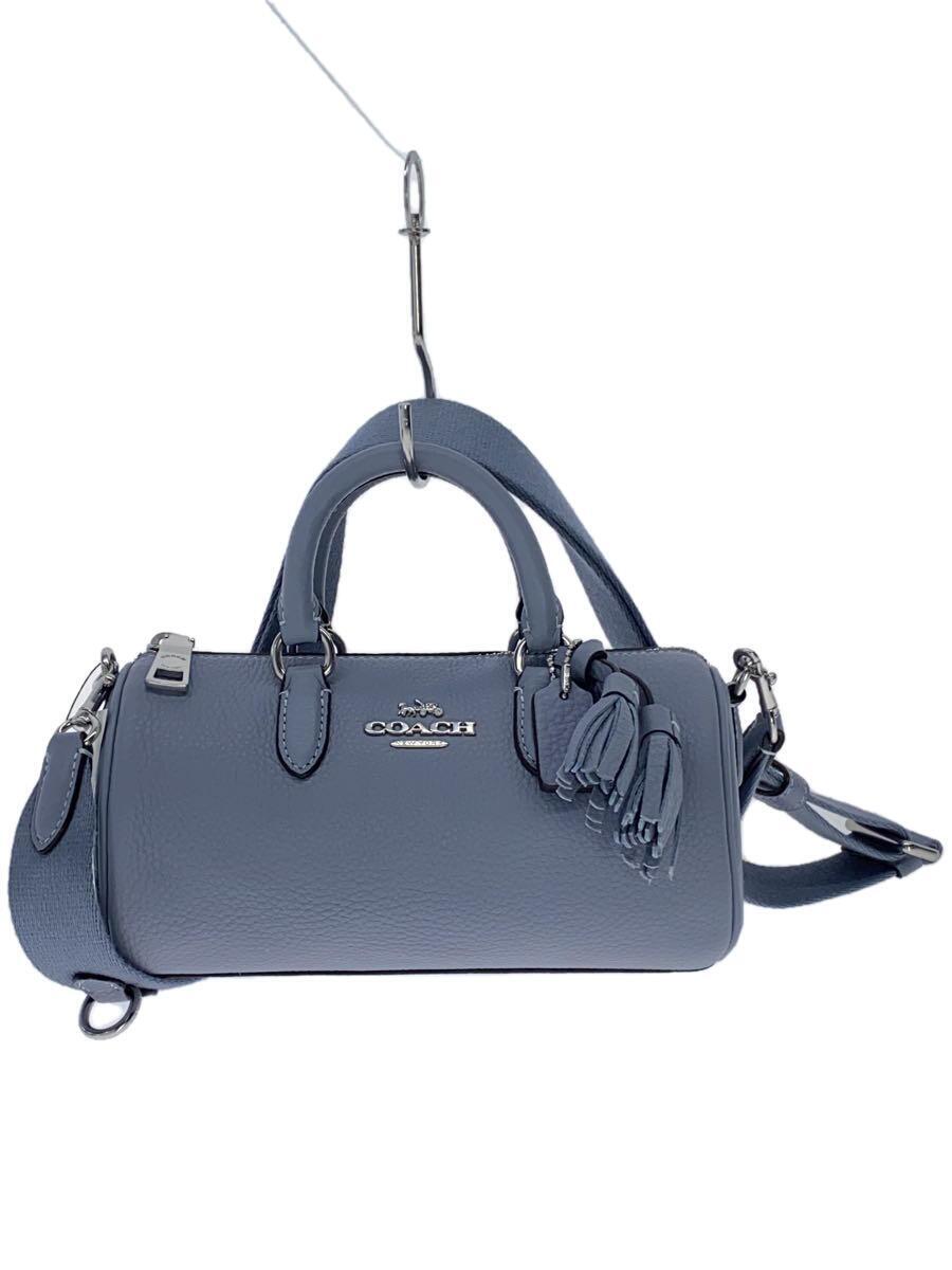 COACH◆ショルダーバッグ/レザー/BLU/CJ571_画像1