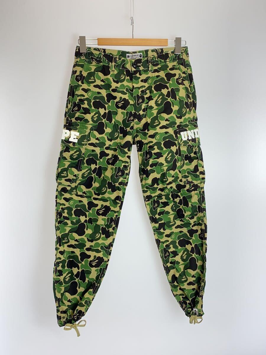 A BATHING APE◆カーゴパンツ/S/コットン/GRN/カモフラ/001PTE231903X_画像1