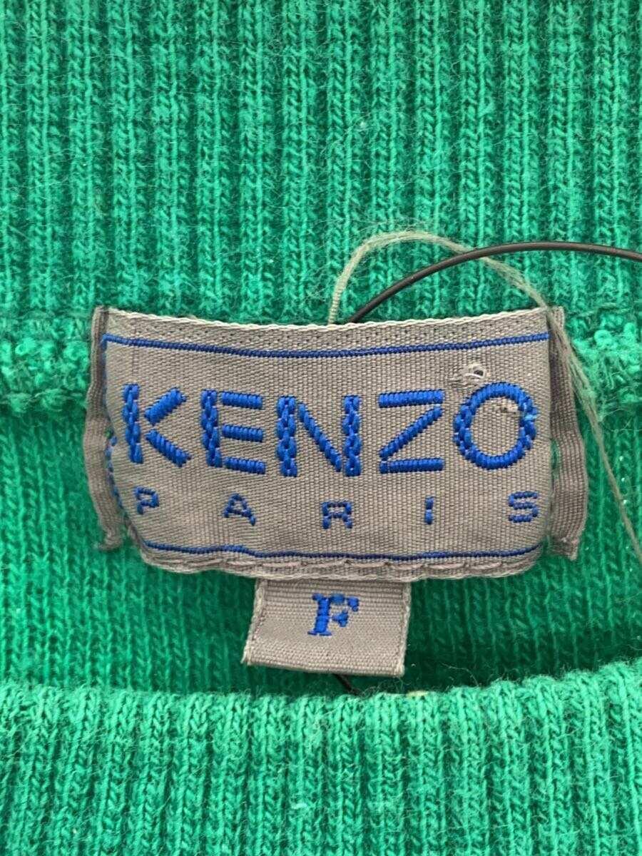 KENZO◆90s/旧タグ/スウェット/FREE/コットン/GRN/着用感有_画像3