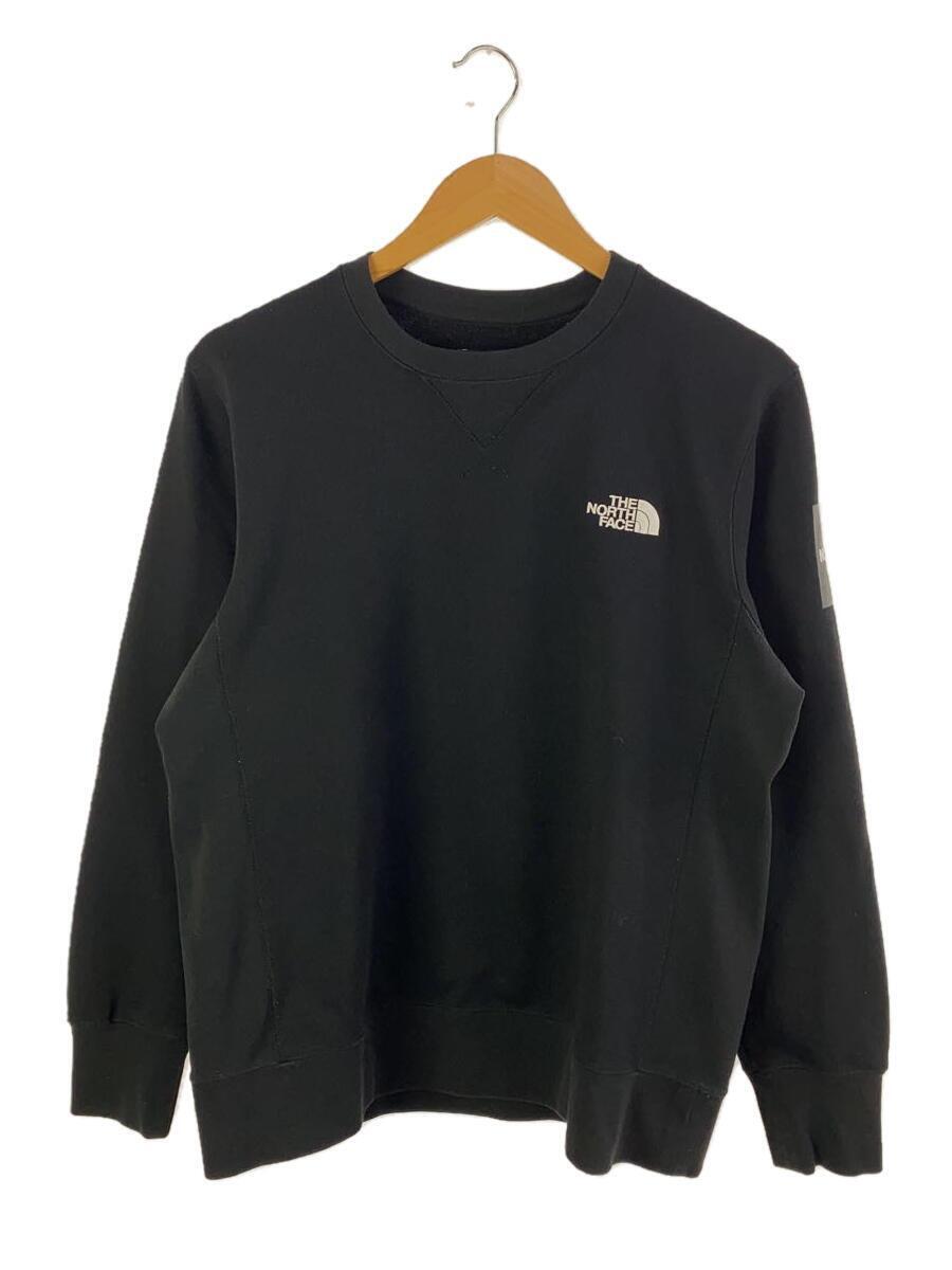 THE NORTH FACE◆SQUARE LOGO CREW_スクエアロゴクルー/L/ポリエステル/BLK_画像1