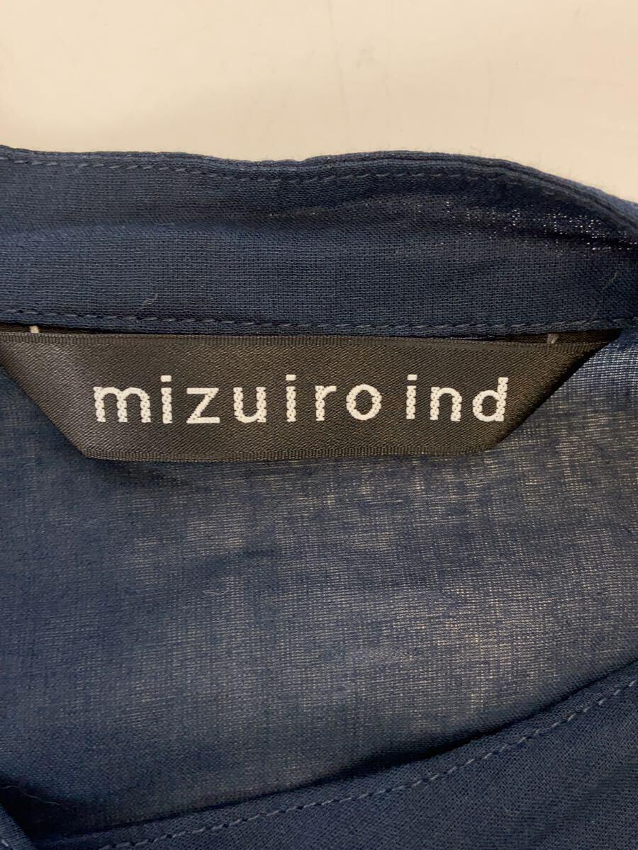 mizuiro ind◆長袖シャツワンピース/コットン/NVY_画像3