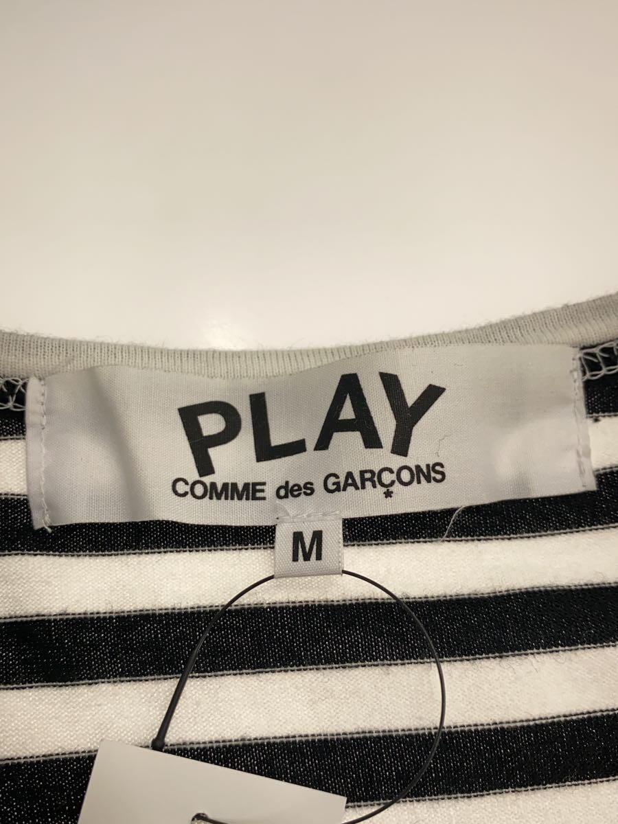 PLAY COMME des GARCONS◆ワンポイントロゴ/長袖Tシャツ/M/コットン/マルチカラー/ボーダー/AZ-T164_画像3