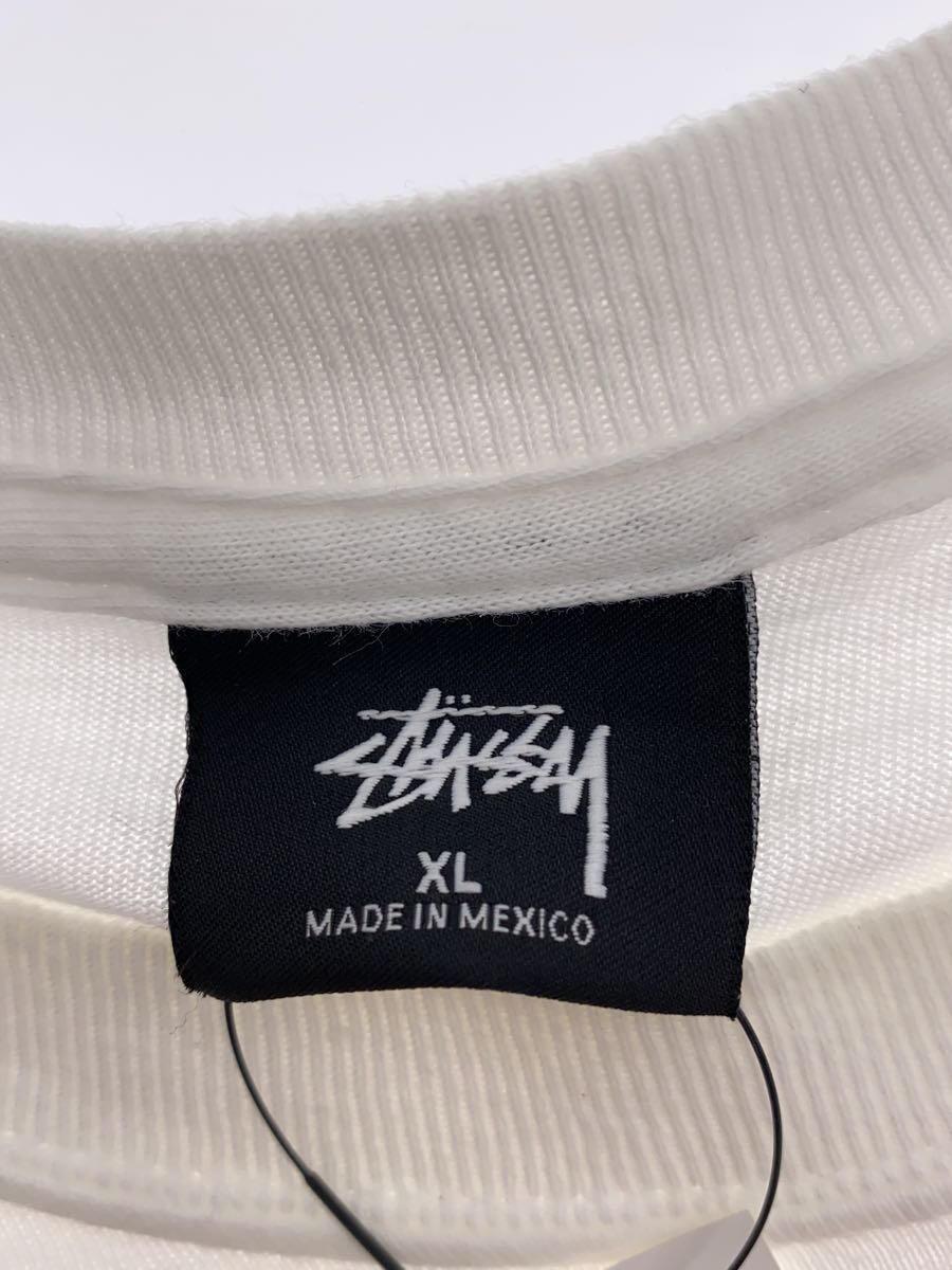 STUSSY◆Tシャツ/XL/コットン/WHT/プリント_画像3