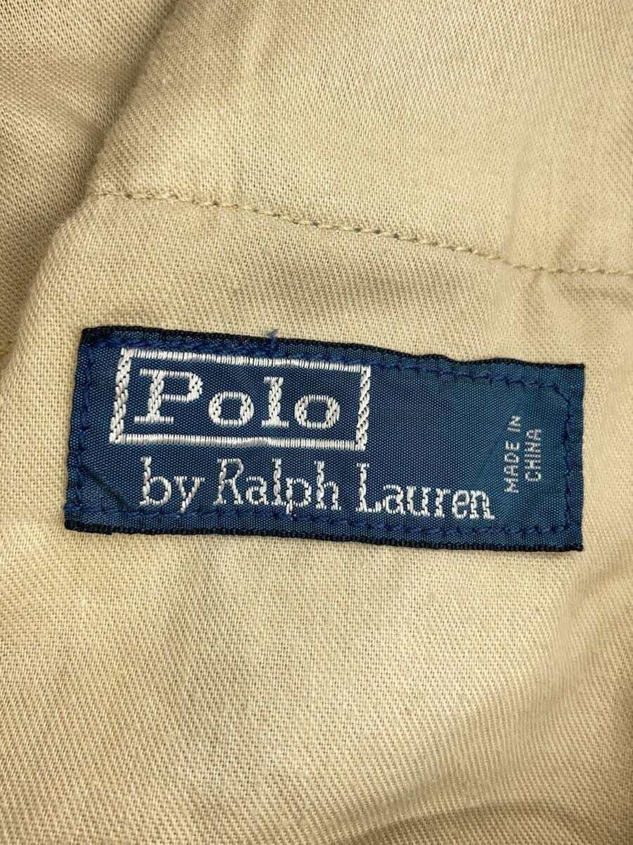 POLO RALPH LAUREN◆90s_TALON ZIP_カーゴパンツ/34/コットン/BEG/無地_画像6