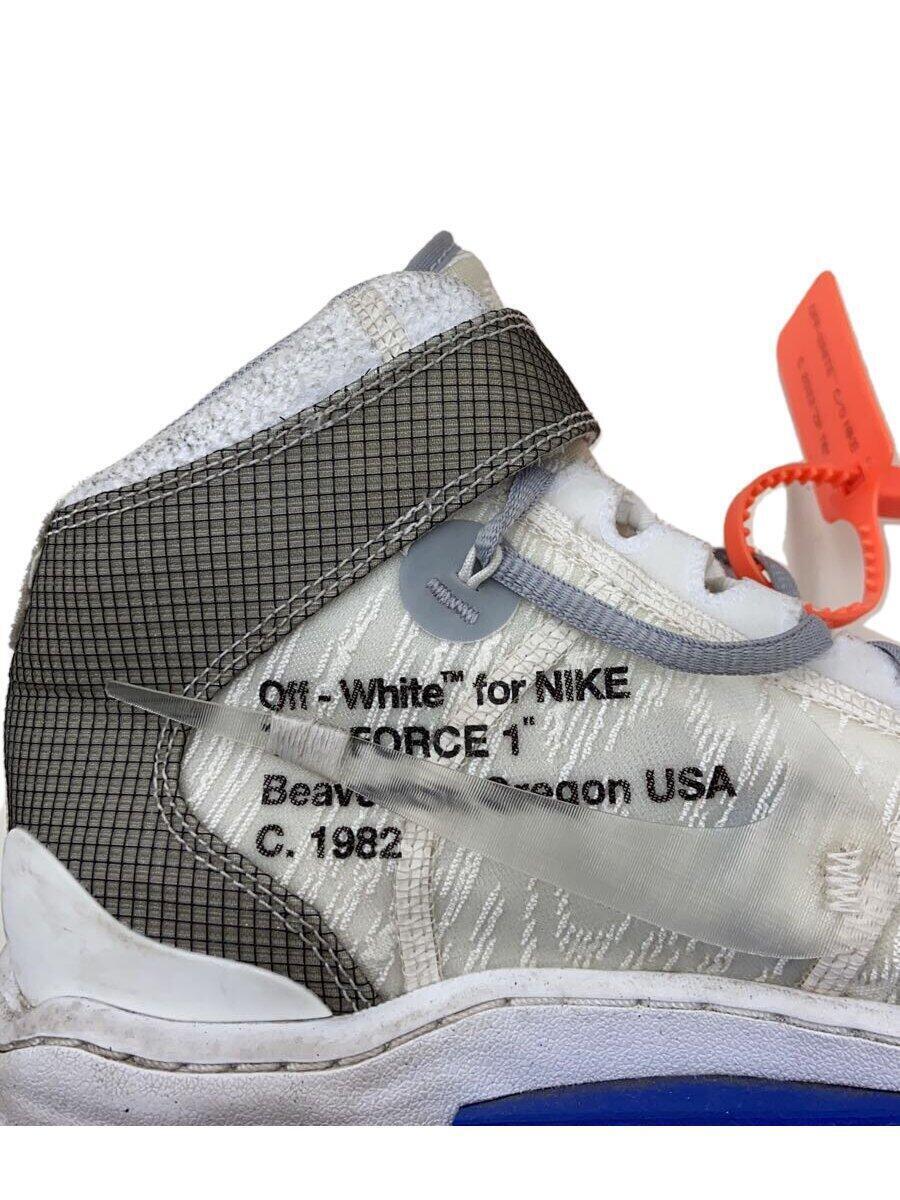 NIKE◆×OFF-WHITE/AIR FORCE 1 MID SP/DO6290-100/27cm/WHT_画像9