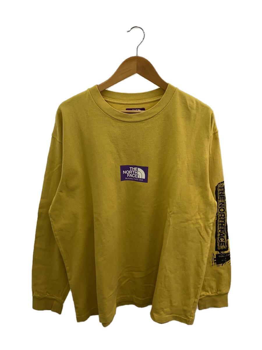 THE NORTH FACE PURPLE LABEL◆8OZ L/S LOGO TEE/XL/コットン/YLW/プリント_画像1