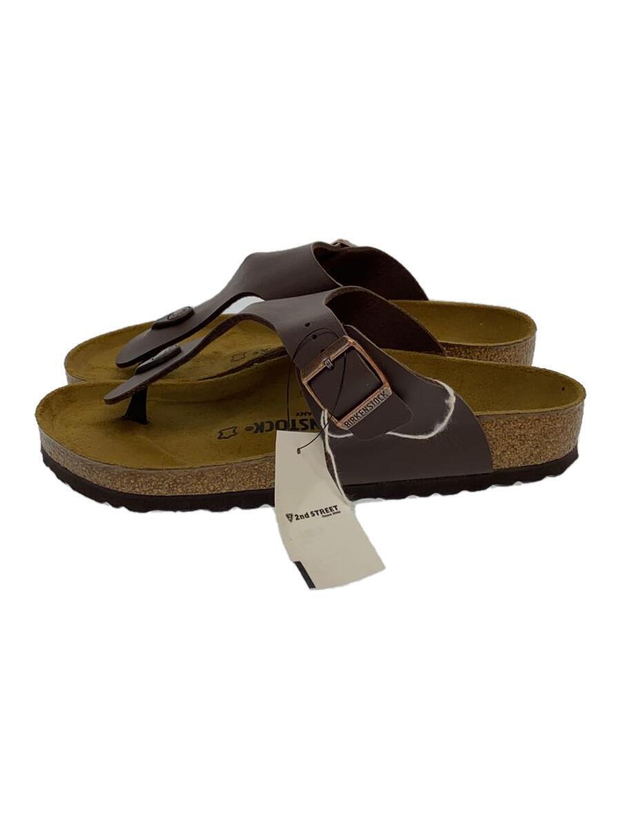 BIRKENSTOCK◆サンダル/25cm/BRW/レザー/0044701/ブラウン/茶_画像1