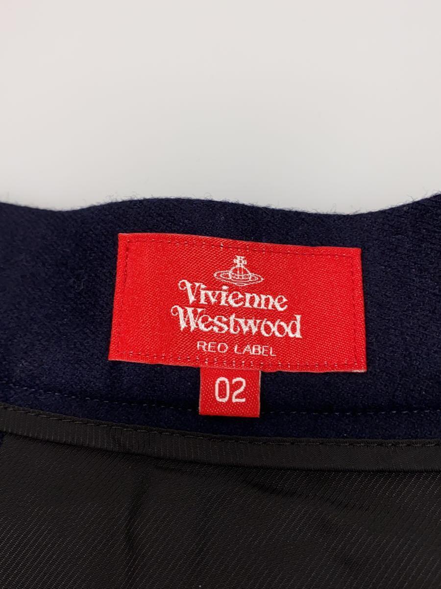 Vivienne Westwood RED LABEL◆カシミヤ混フラノライディングスカート/ロングスカート/2/ウール/NVY/16-11-202001_画像4