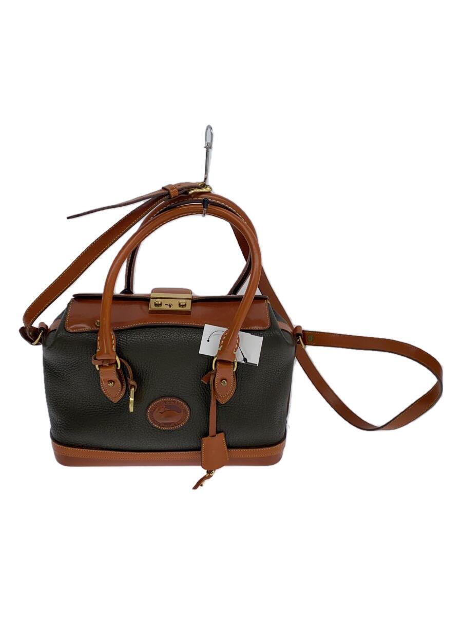 Dooney & Bourke◆ハンドバッグ/レザー/GRN/ボストンバッグ/ショルダー2way/生地スレ・ヨゴレ有_画像1