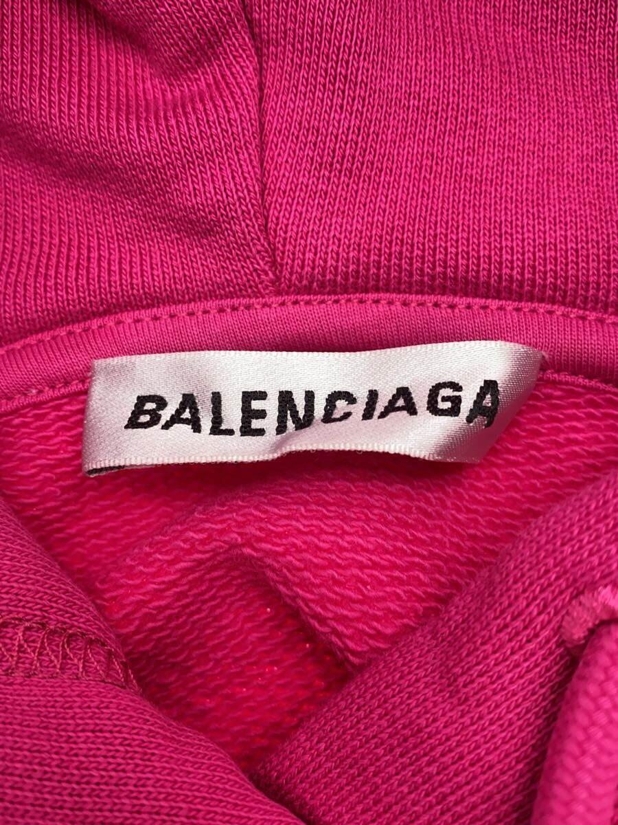 BALENCIAGA◆ロゴプリントプルオーバー/パーカー/XS/コットン/PNK/570798 THV79_画像3