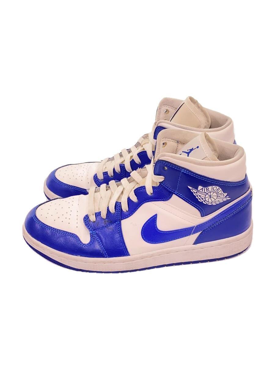 NIKE◆AIR JORDAN 1 MID_エア ジョーダン 1 ミッド/27.5cm/BLU_画像1