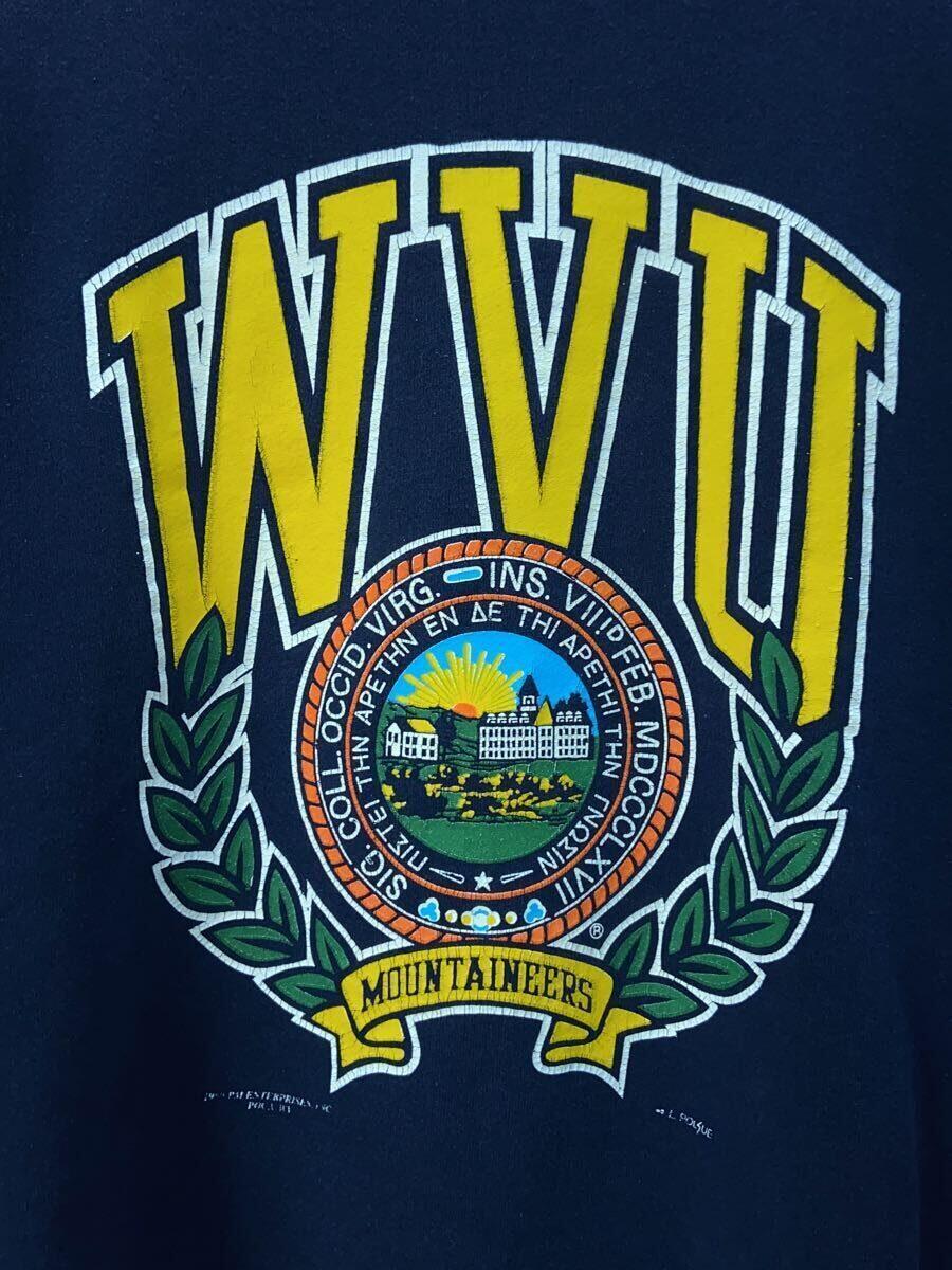 80s/USA製/West Virginia University/PM/スウェット/L/コットン/NVY_画像4
