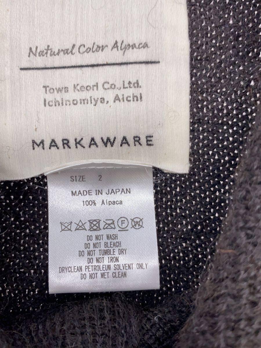 MARKAWARE◆22AW/カーディガン(厚手)/2/アルパカ/ブラウン/A22C-16SW04C_画像4