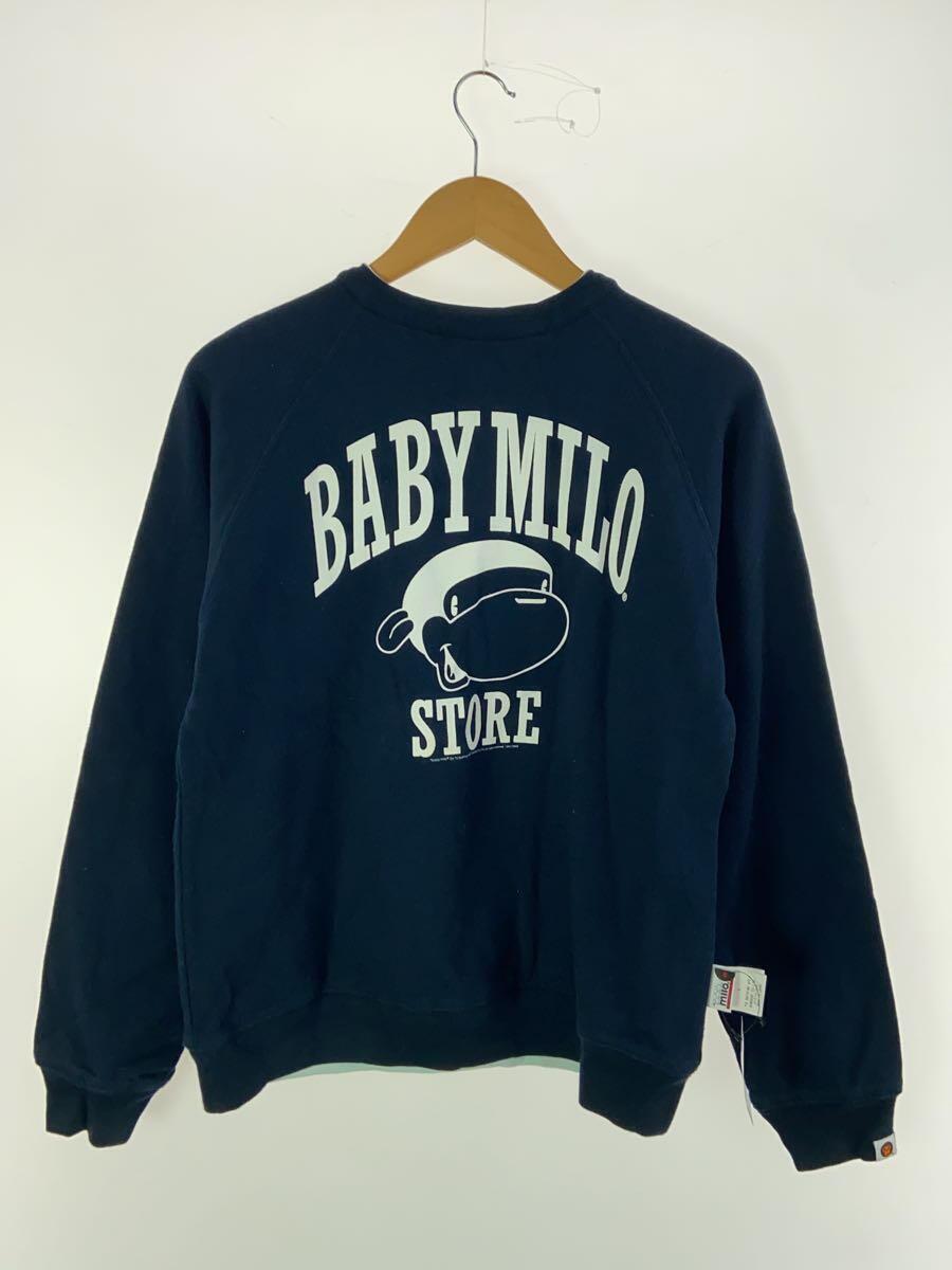 A BATHING APE◆リバーシブル/スウェット/S/コットン/NVY/総柄/無地_画像2