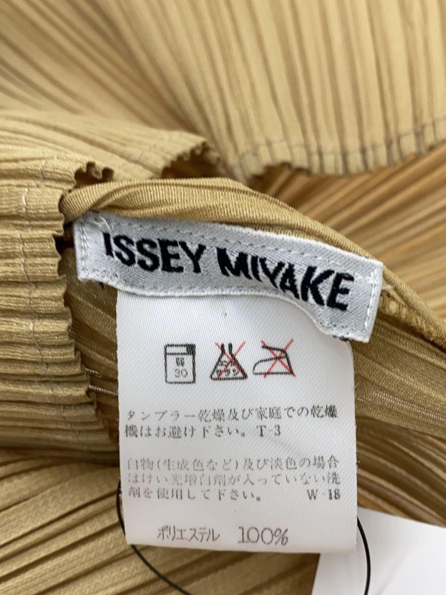 PLEATS PLEASE ISSEY MIYAKE◆ハイネックプリーツカットソー/M/ポリエステル/GLD/無地/PP05-JK604_画像3