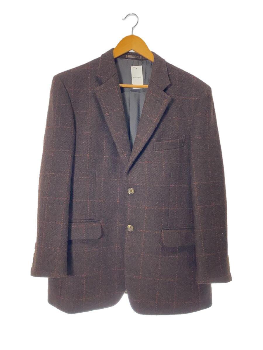 HARRIS TWEED◆2Bテーラードジャケット/BB5/ウール/BRW_画像1