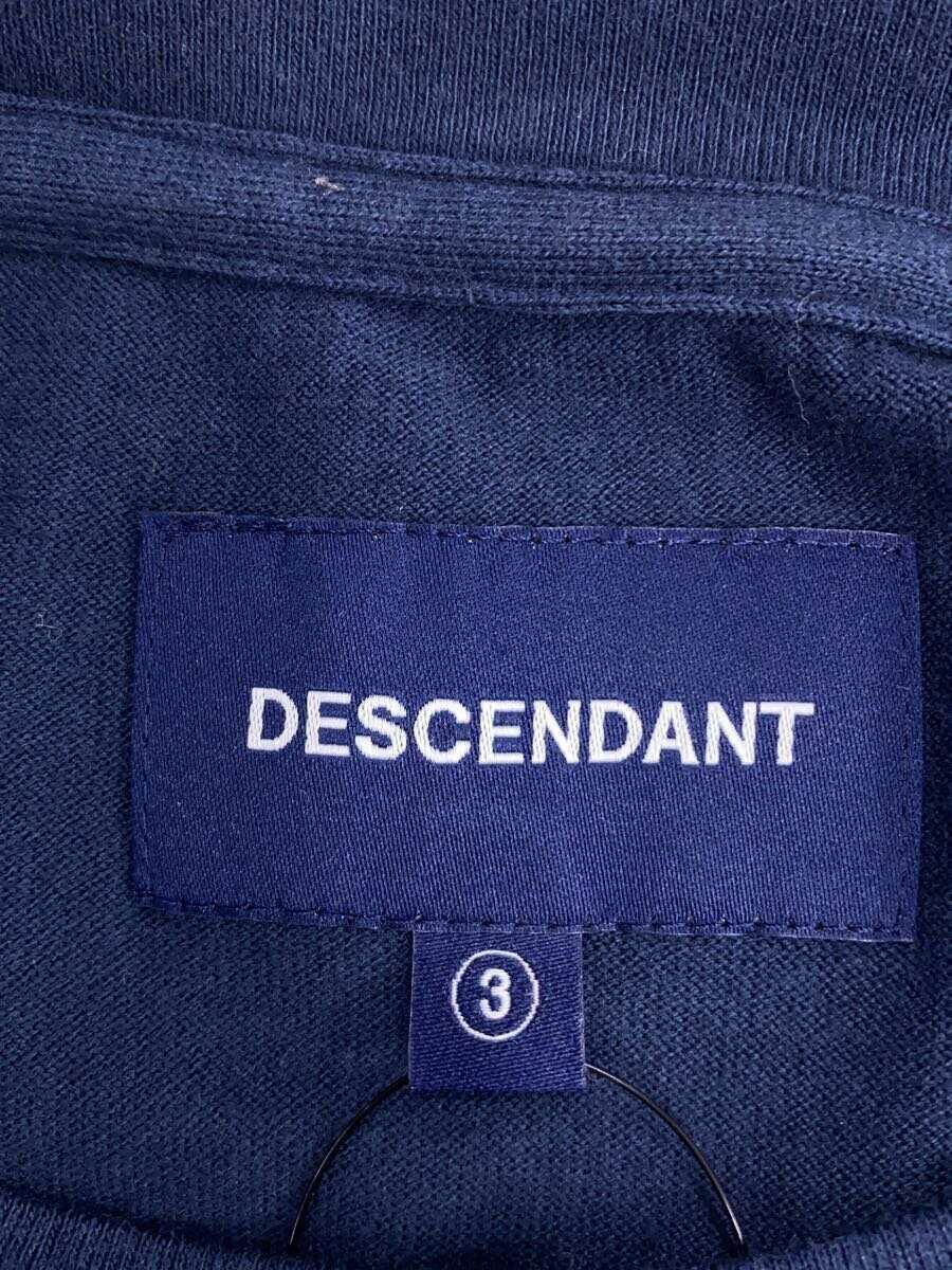 DESCENDANT◆Tシャツ/3/コットン/NVY_画像3