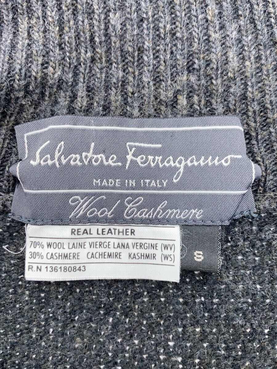 Salvatore Ferragamo◆ジップパーカー/S/カシミア/GRY/グレー_画像3