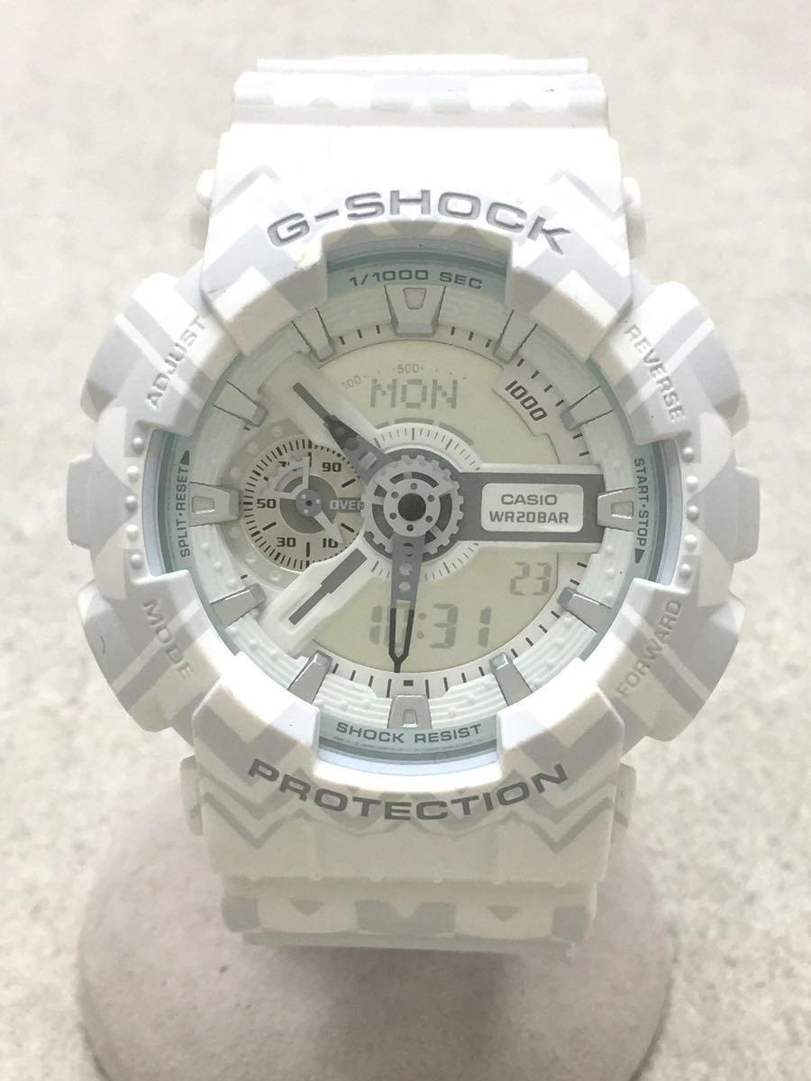 CASIO◆クォーツ腕時計・G-SHOCK/デジアナ/GRY/WHT_画像1