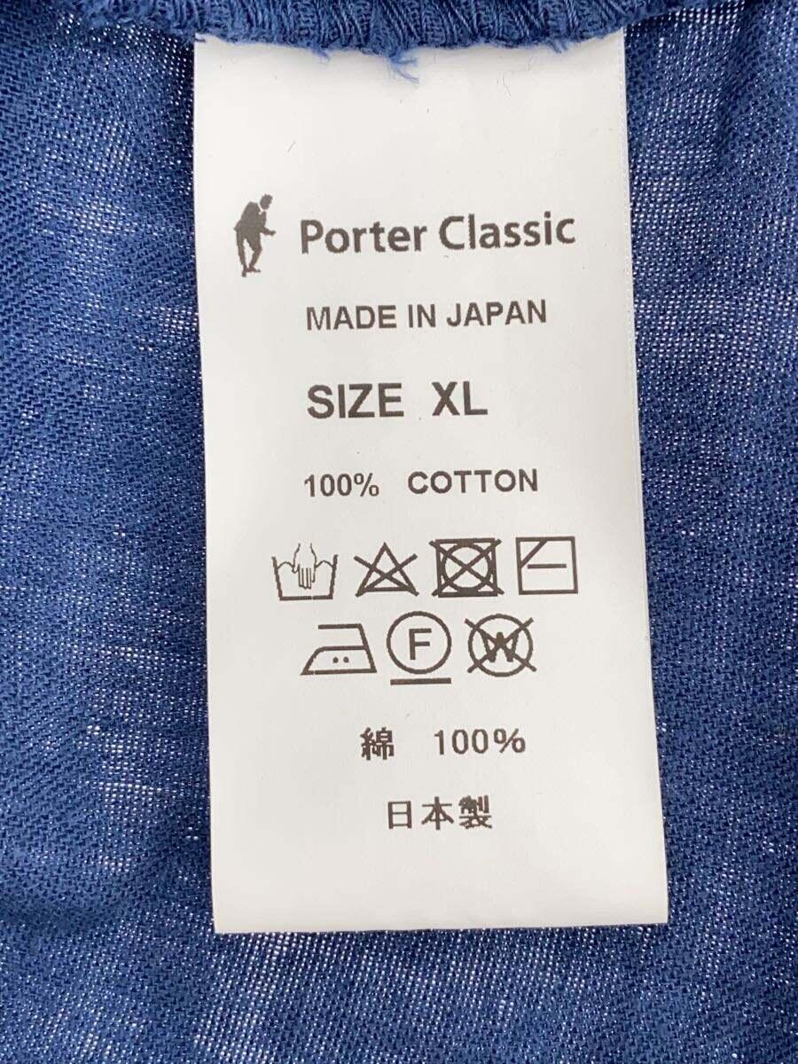 Porter Classic◆長袖シャツ/XL/コットン/NVY/無地//_画像3