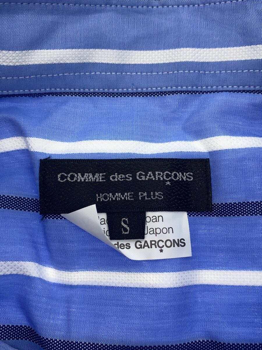 COMME des GARCONS HOMME PLUS◆長袖シャツ/S/コットン/ブルー/ストライプ/pg-b029//_画像3