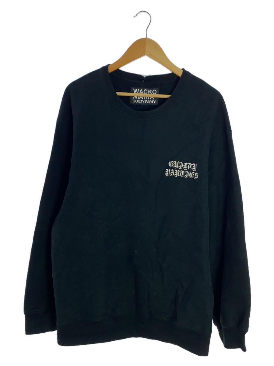 WACKO MARIA◆22FW/HEAVY WEIGHT CREW SWEAT/L/コットン/BLK//_画像1