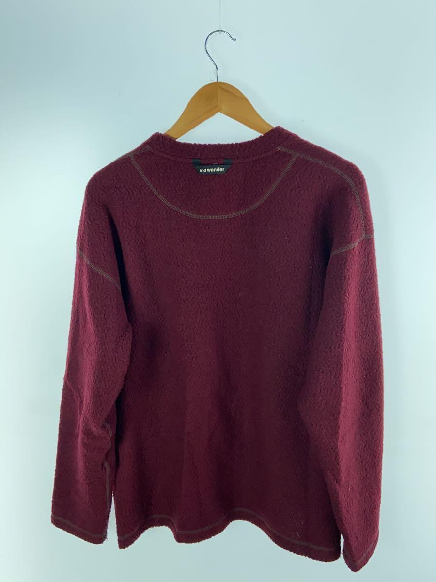 and wander◆re wool JQ crew neck/フリースジャケット/L/ポリエステル/BRD/574-3284061//_画像2