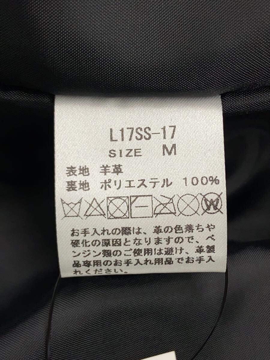 LIDNM◆レザージャケット・ブルゾン/M/羊革/BLK/無地/l17ss-17_画像4