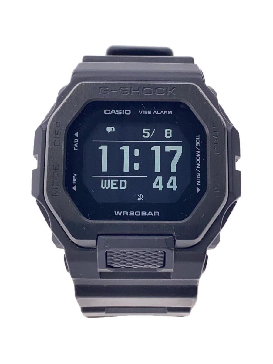 CASIO◆クォーツ腕時計_G-SHOCK/デジタル/ラバー/BLK/BLK/SS_画像1