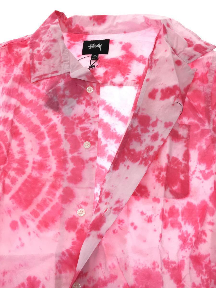 STUSSY◆TIE DYE SHIRT/半袖シャツ/M/コットン/PNK/総柄//_画像6