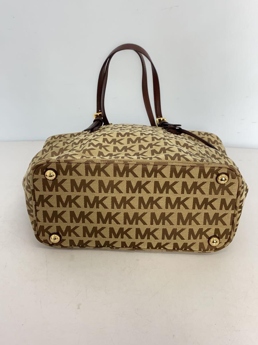 MICHAEL KORS◆トートバッグ/30S11TTT4J/シグネチャー/キャンバス/底鋲付/ブラウン/ベージュ_画像4