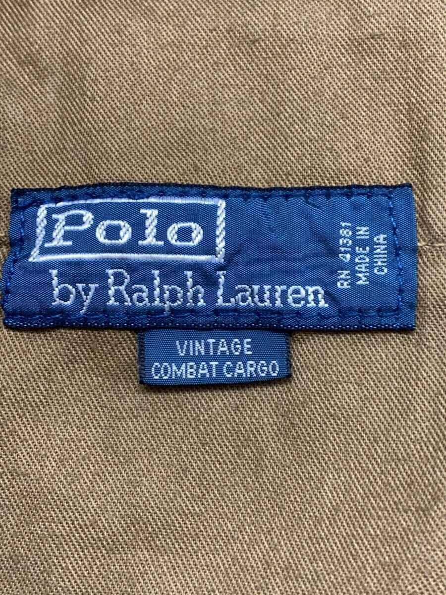 POLO RALPH LAUREN◆90s/VINTAGE COMBAT CARGO/カーゴショーツ/34/コットン/KHK/カモフラ_画像4