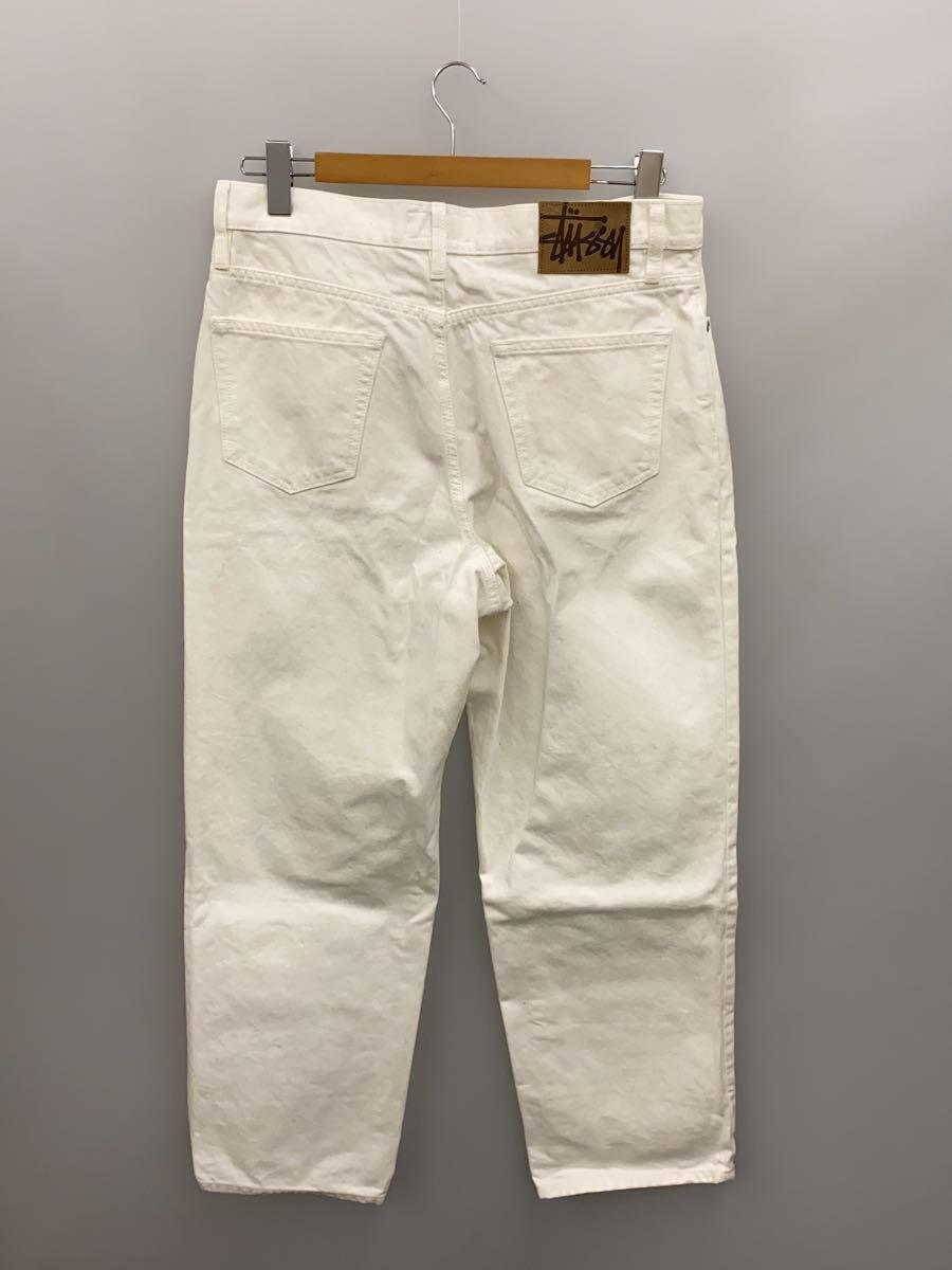 STUSSY◆OVERDYED BIG OL JEAN/ボトム/30/コットン/WHT/無地/116577/シミ有_画像2