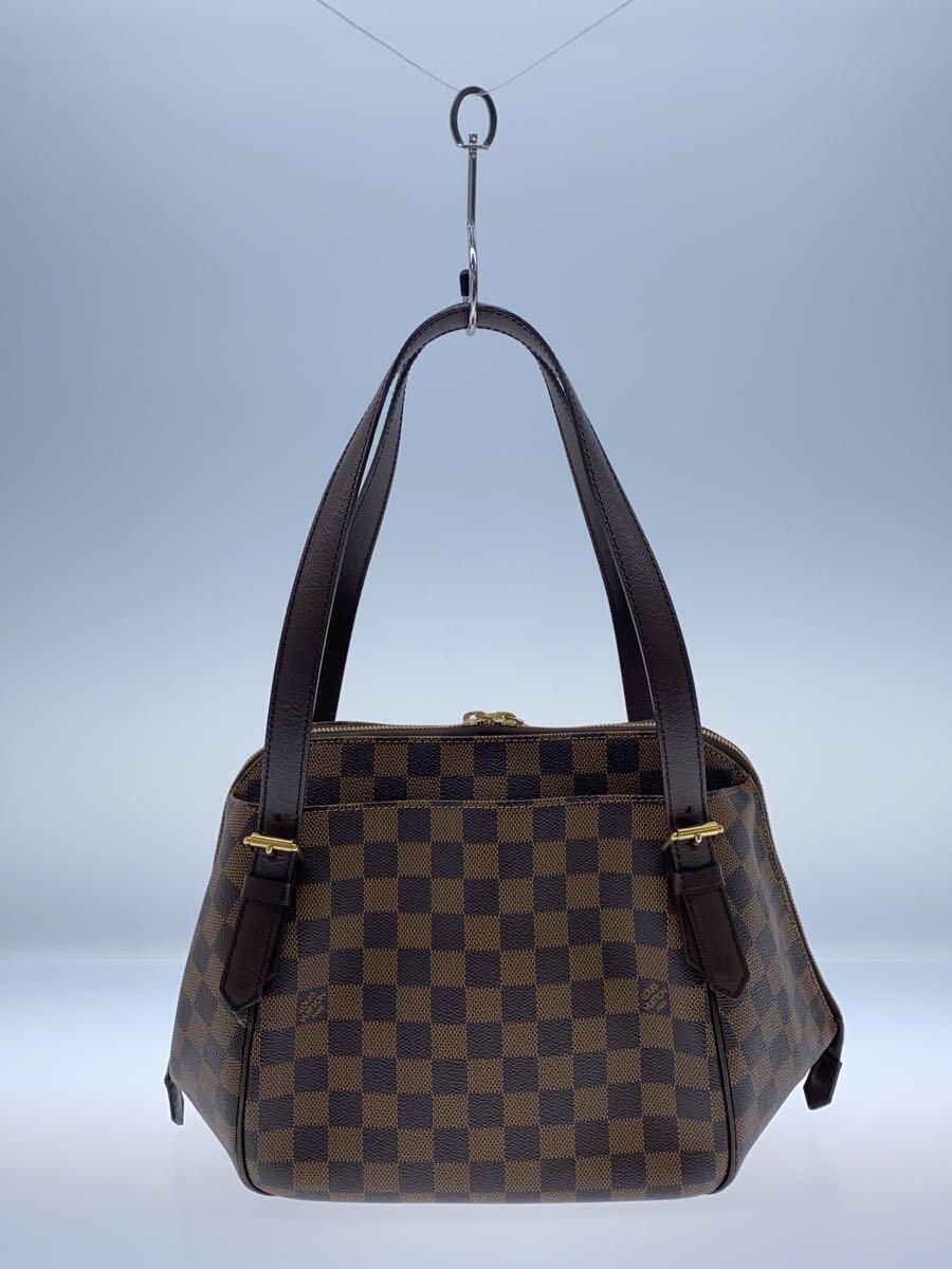 LOUIS VUITTON◆ベレムMM_ダミエ・エベヌ_BRW/PVC/ブラウン/総柄/N51174/ルイヴィトン//_画像3