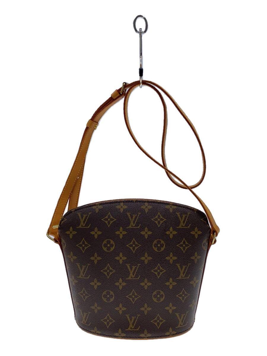 LOUIS VUITTON◆ドルーオ_モノグラム・キャンバス_BRW/PVC/BRW_画像1