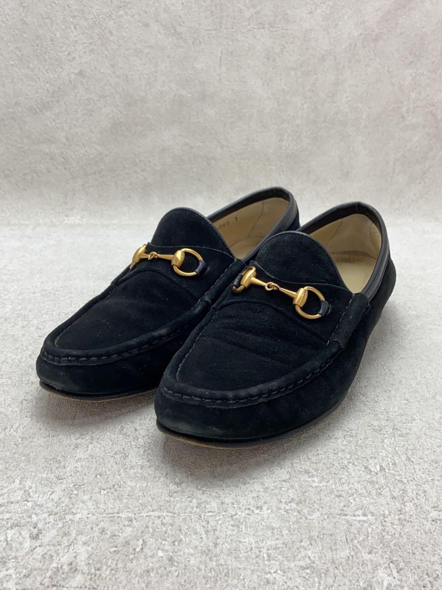 GUCCI◆ビットローファー/UK7.5/BLK/スウェード/100 255//_画像2