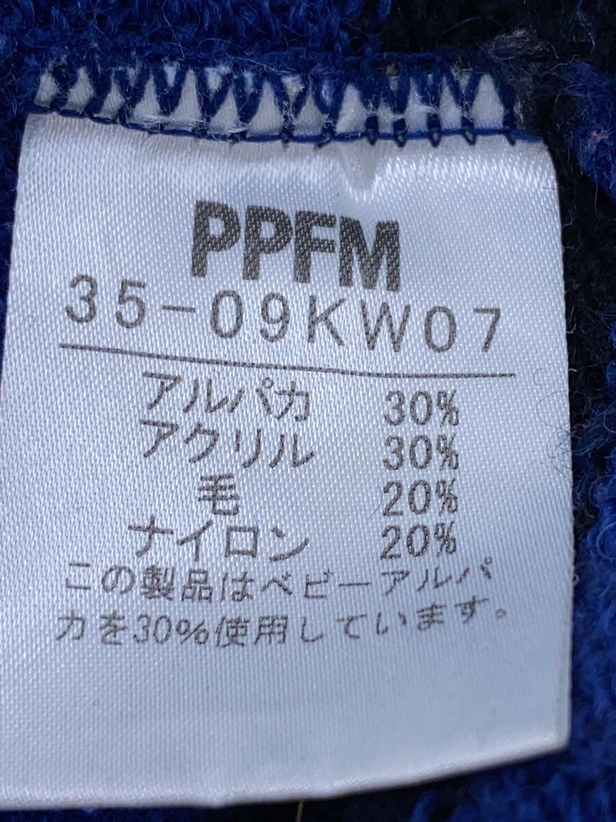 PPFM◆セーター(薄手)/M/アルパカ/BLU/ボーダー/35-09KW07//_画像4